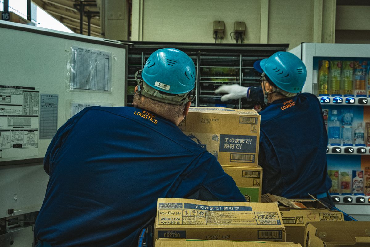 LogiEdge team handling warehouse logistics